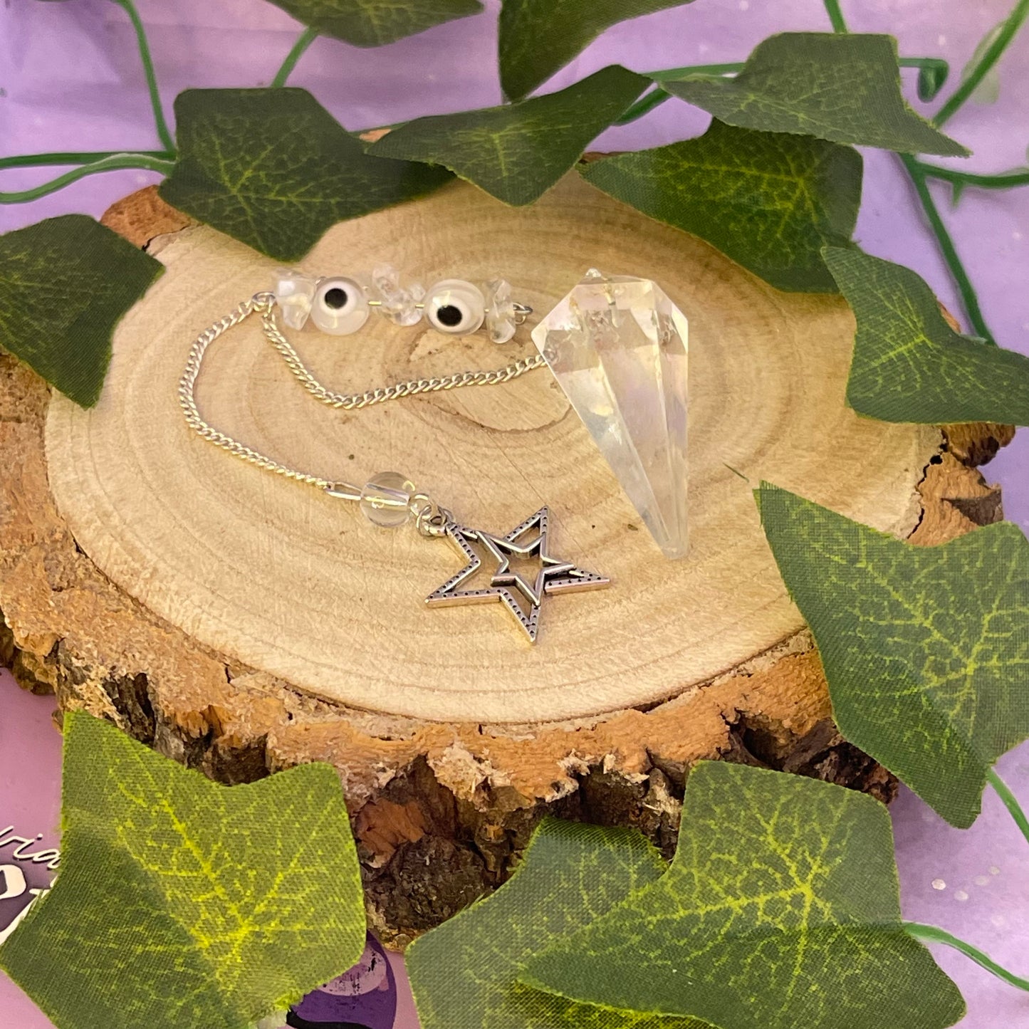 clear quartz pendulum