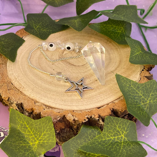 clear quartz pendulum