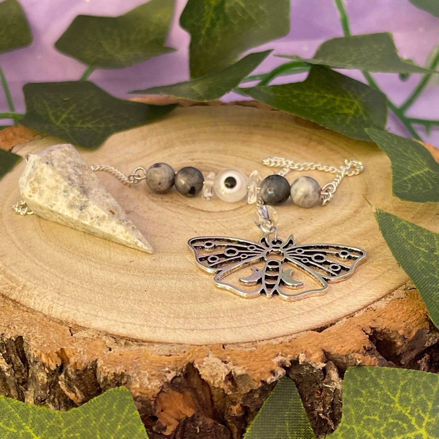 dendritic agate pendulum
