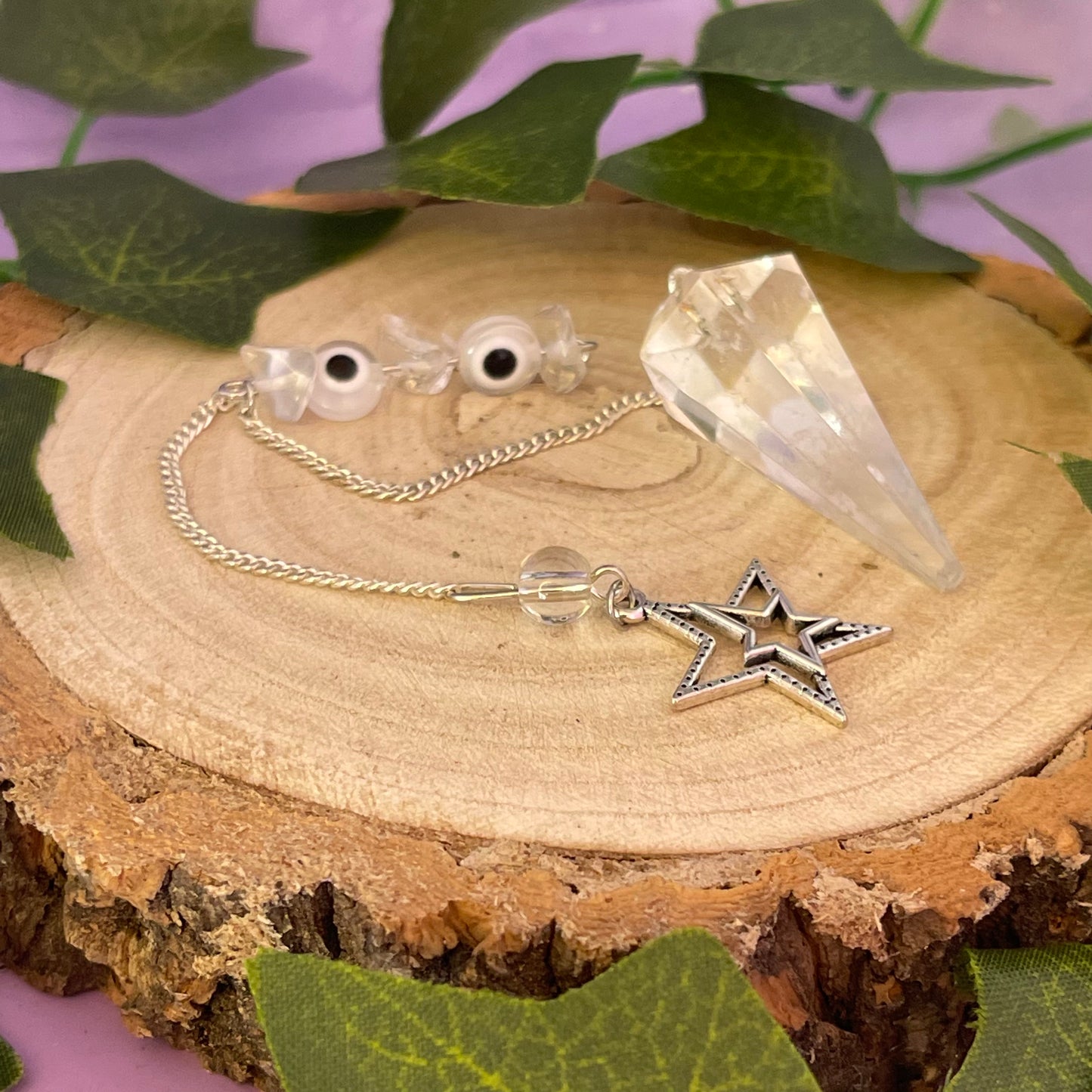 clear quartz pendulum