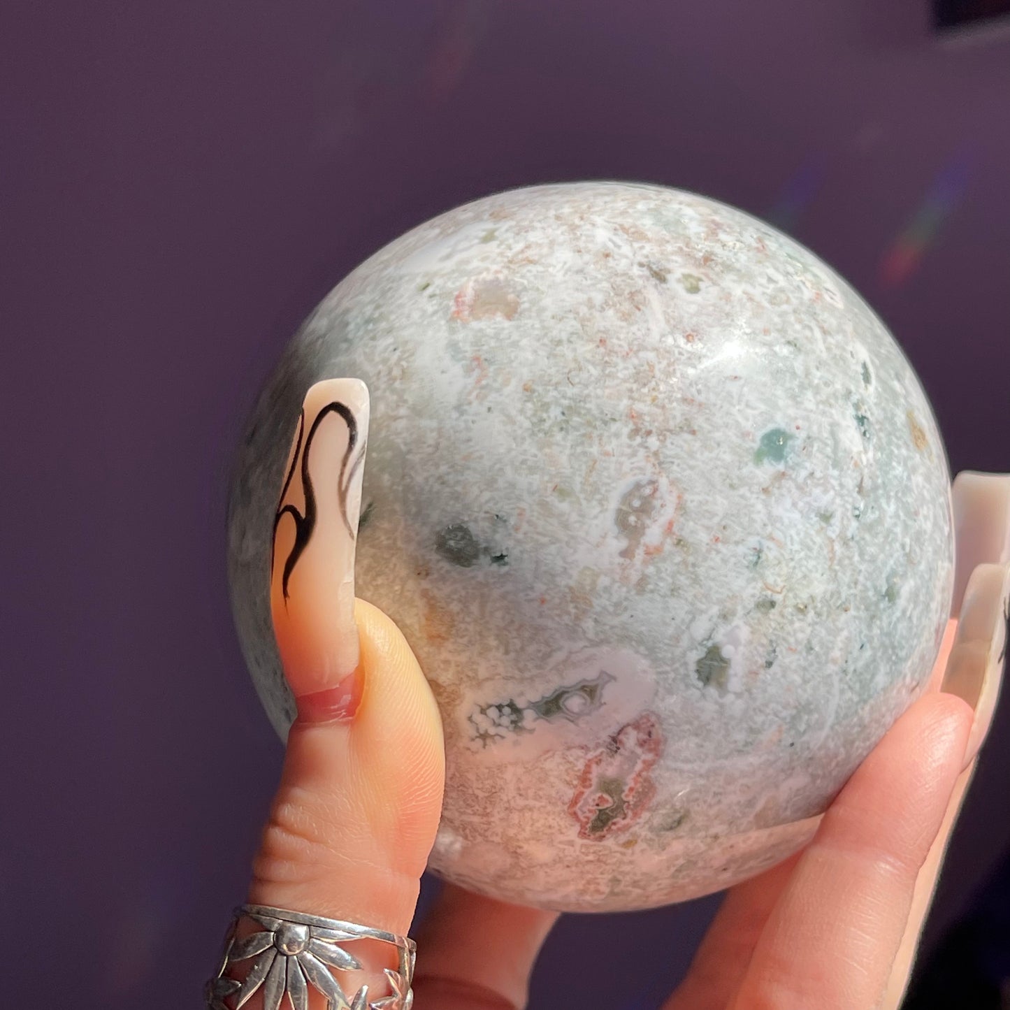 sea jasper sphere A 0.810kg