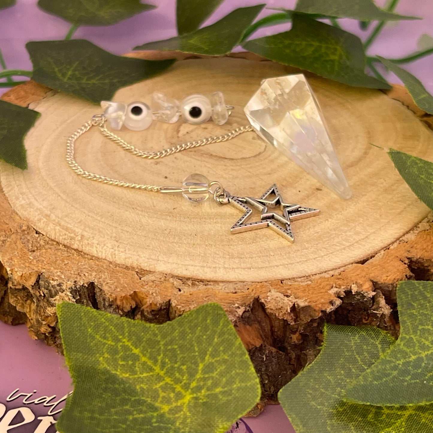 clear quartz pendulum