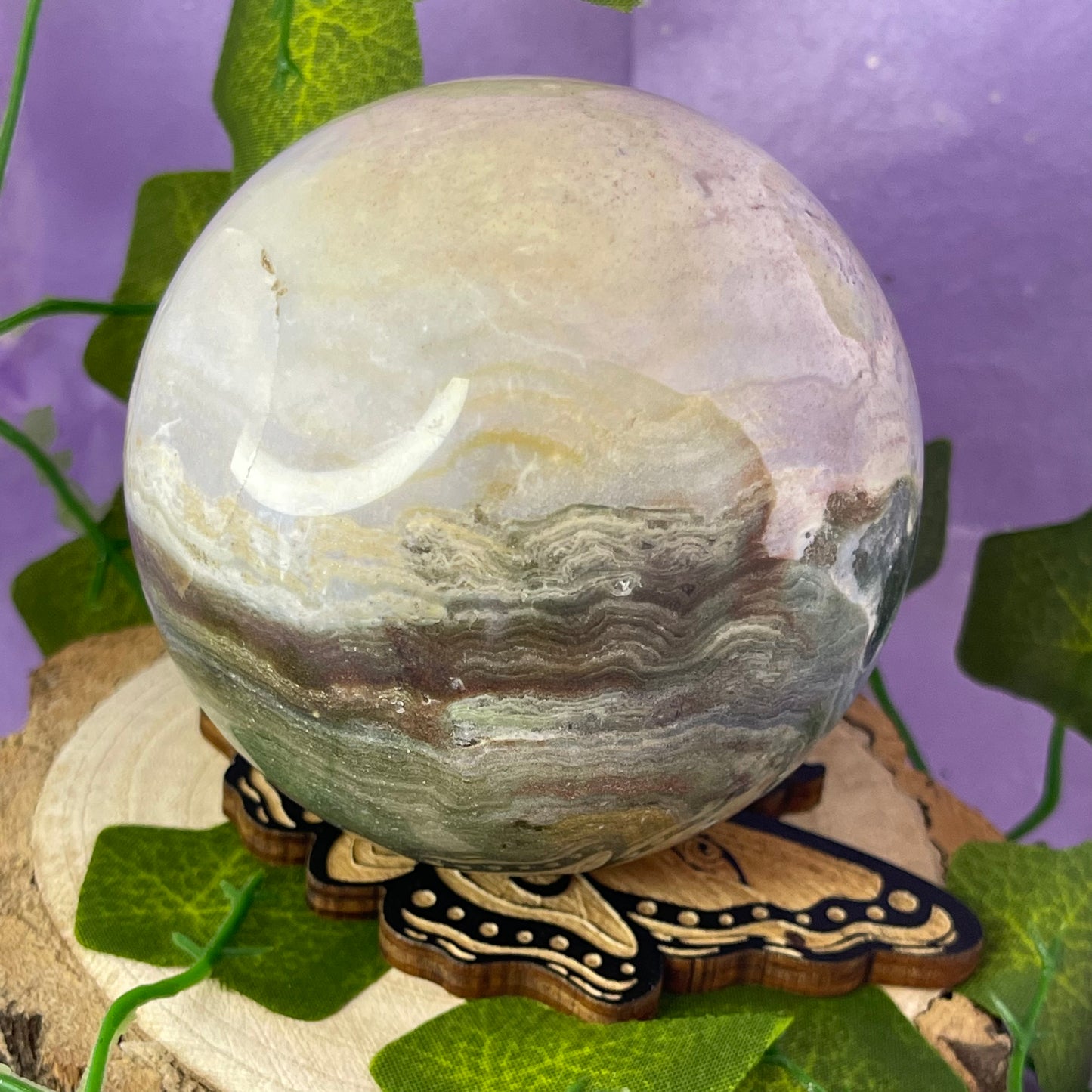 sea jasper sphere B 0.800kg
