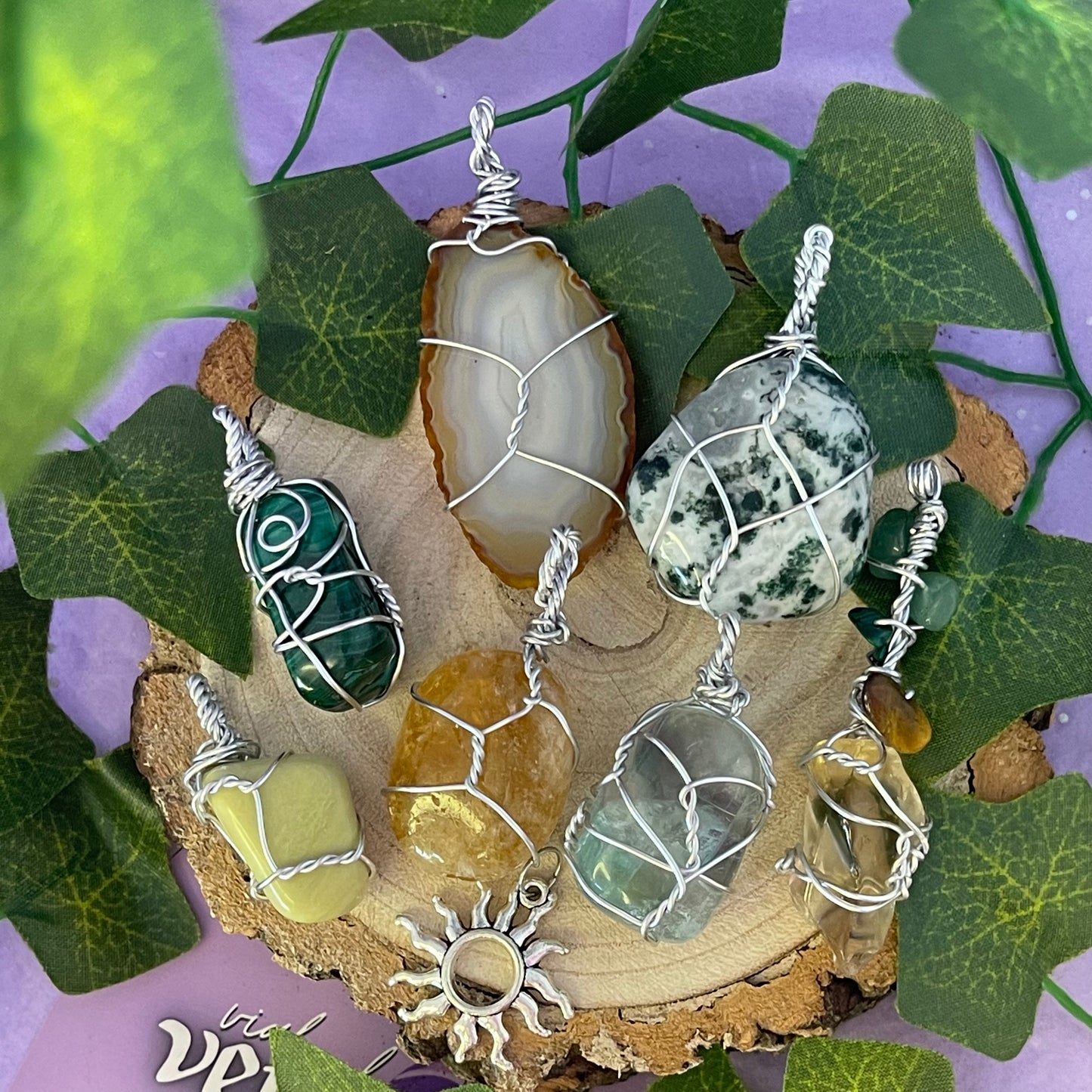 dark side of the moon wire wrap pendants