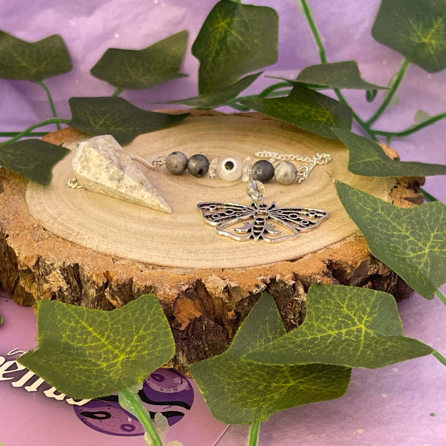 dendritic agate pendulum