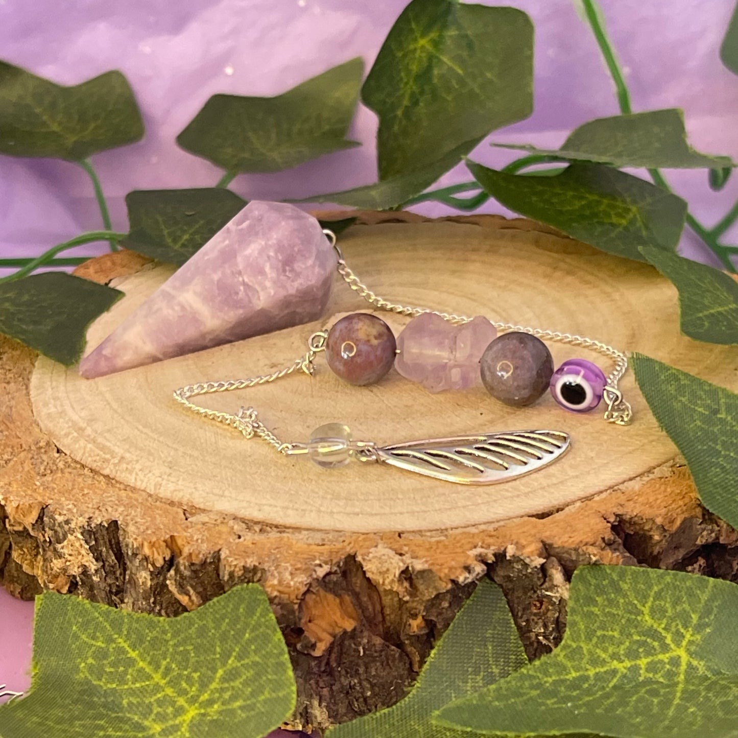 lepidolite pendulum