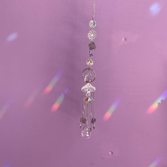 violet spring wall hanging/suncatcher