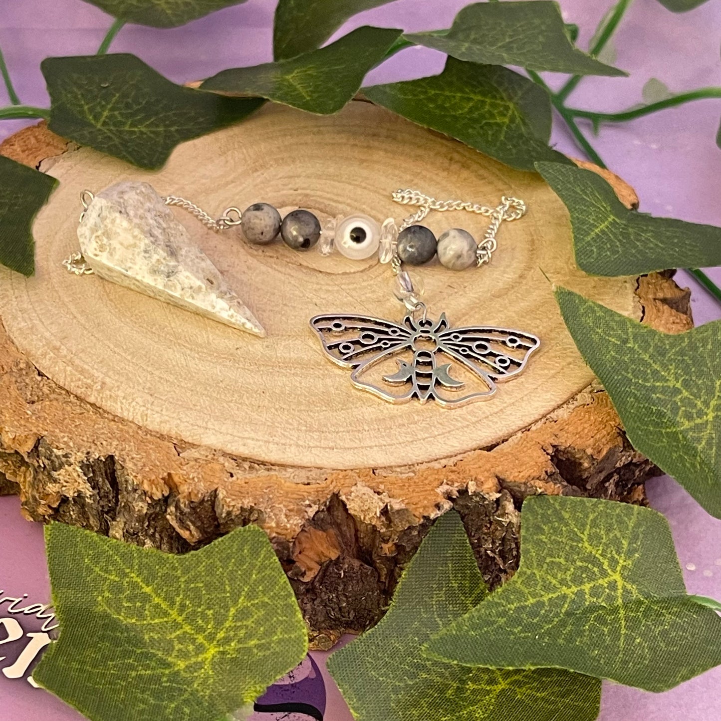 dendritic agate pendulum
