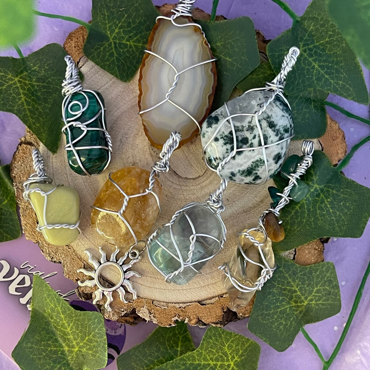 dark side of the moon wire wrap pendants