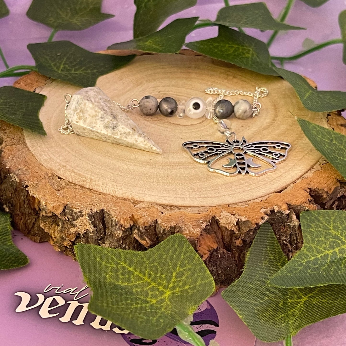 dendritic agate pendulum