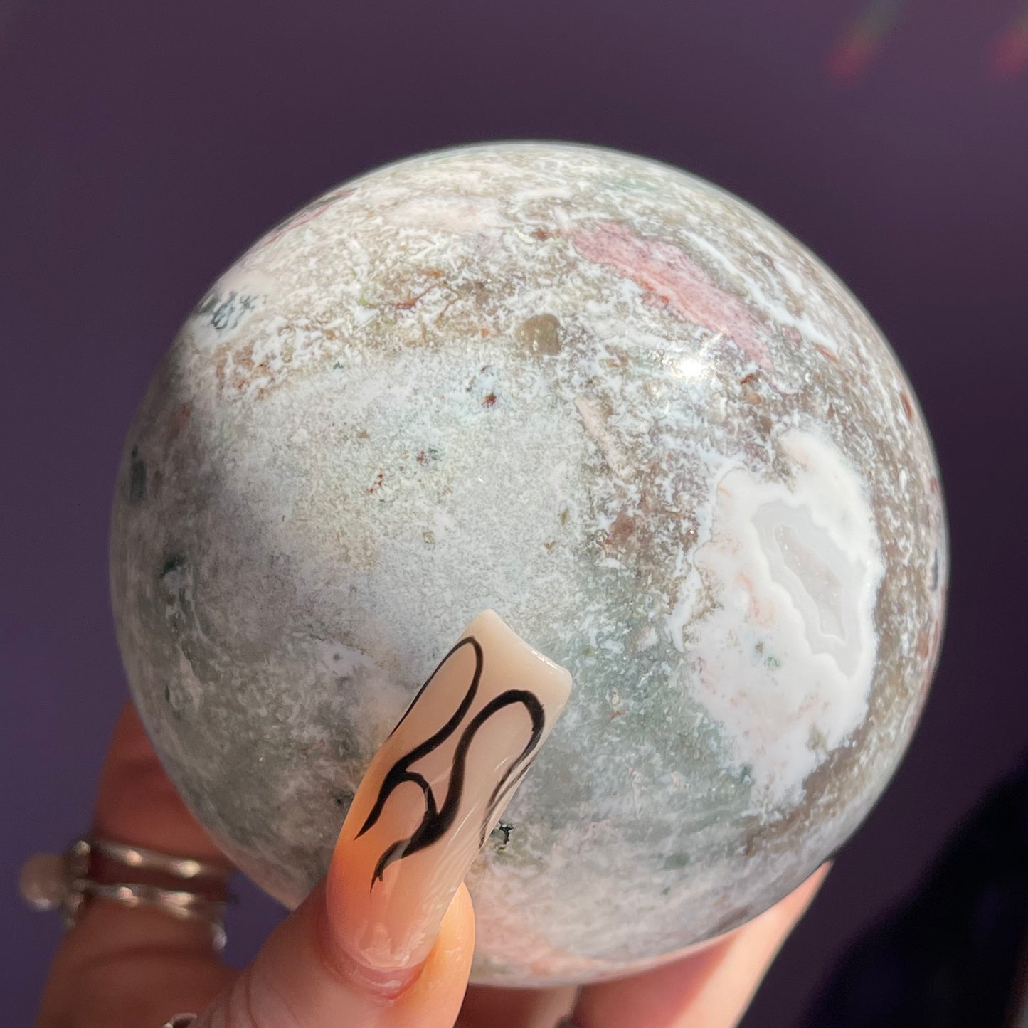 sea jasper sphere A 0.810kg