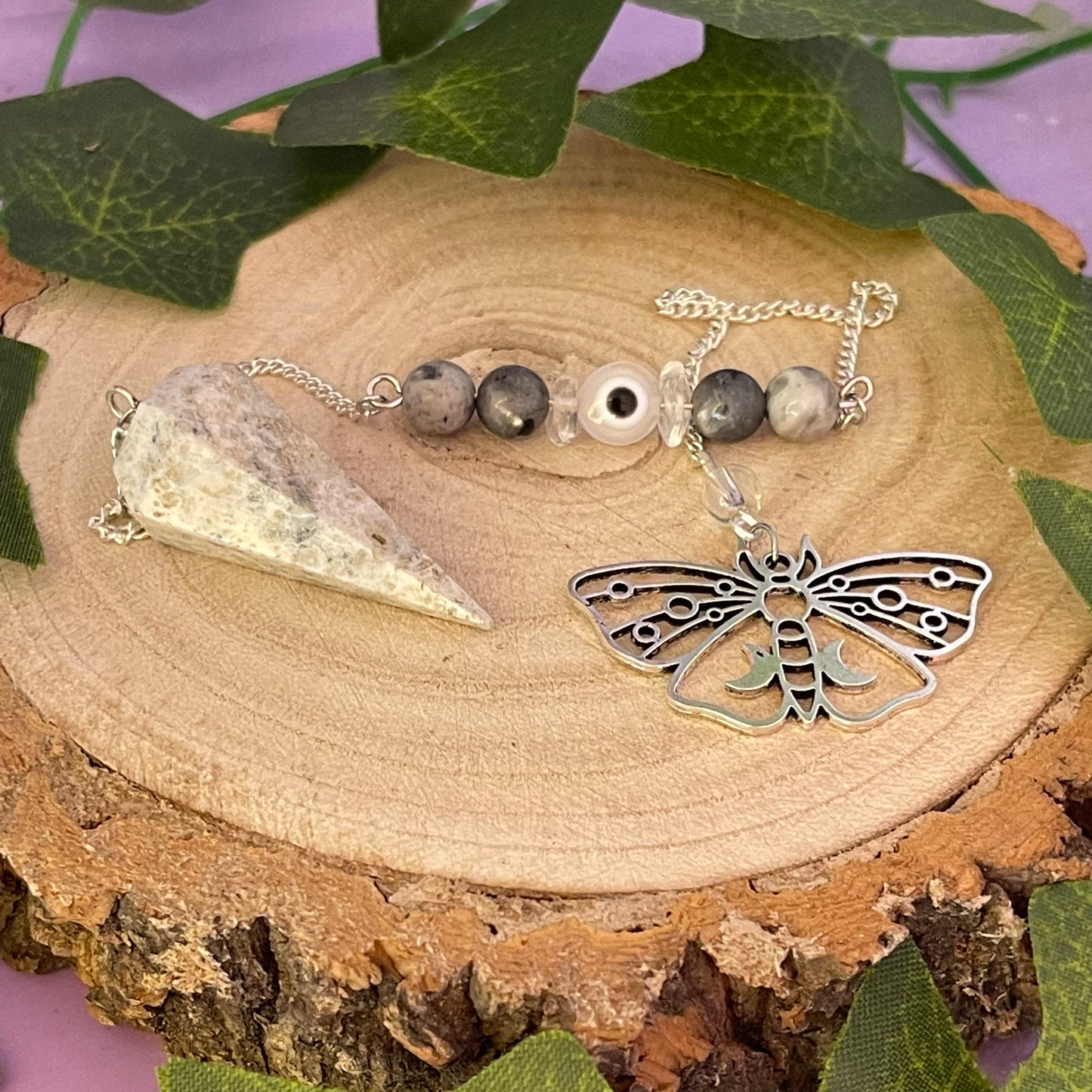 dendritic agate pendulum