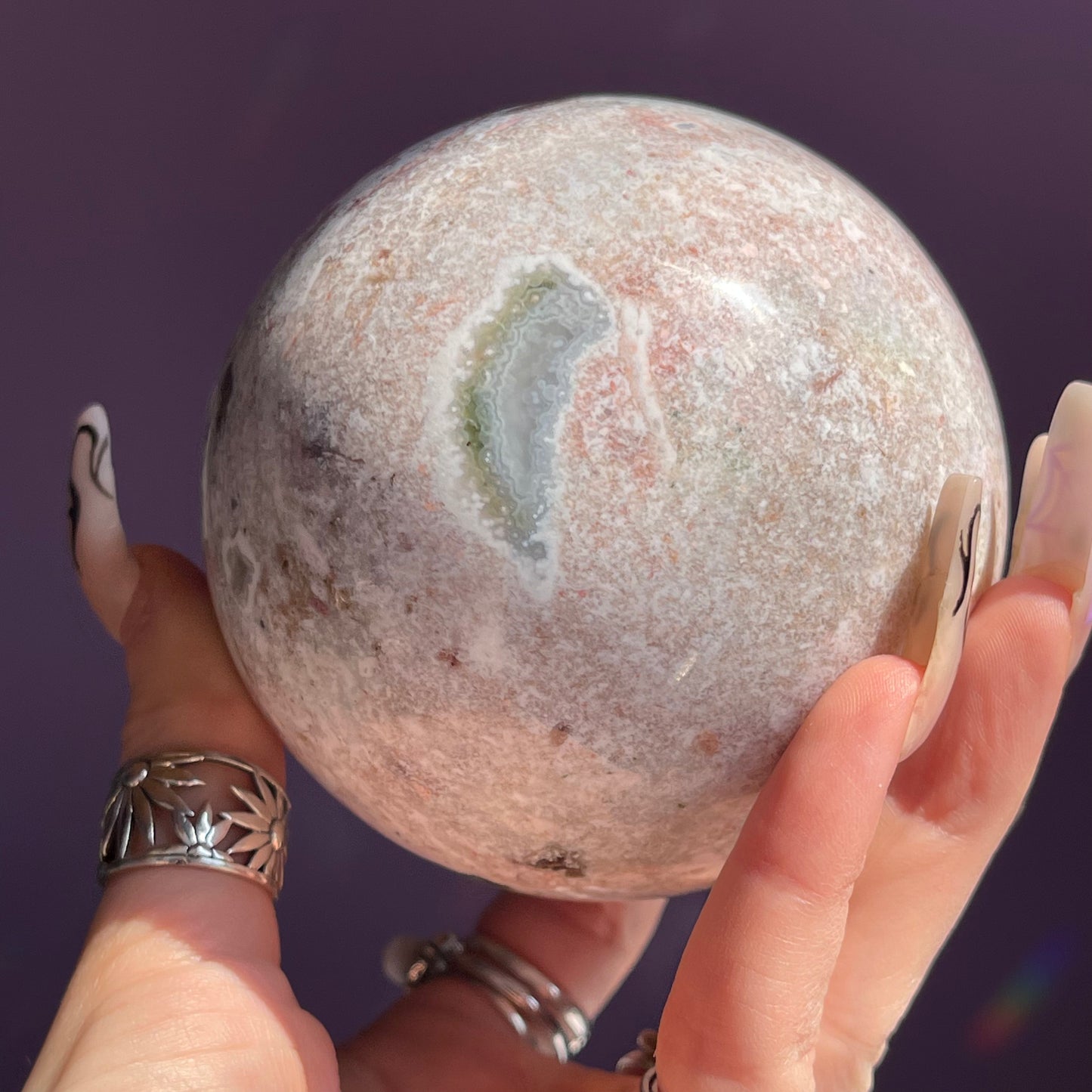 sea jasper sphere A 0.810kg