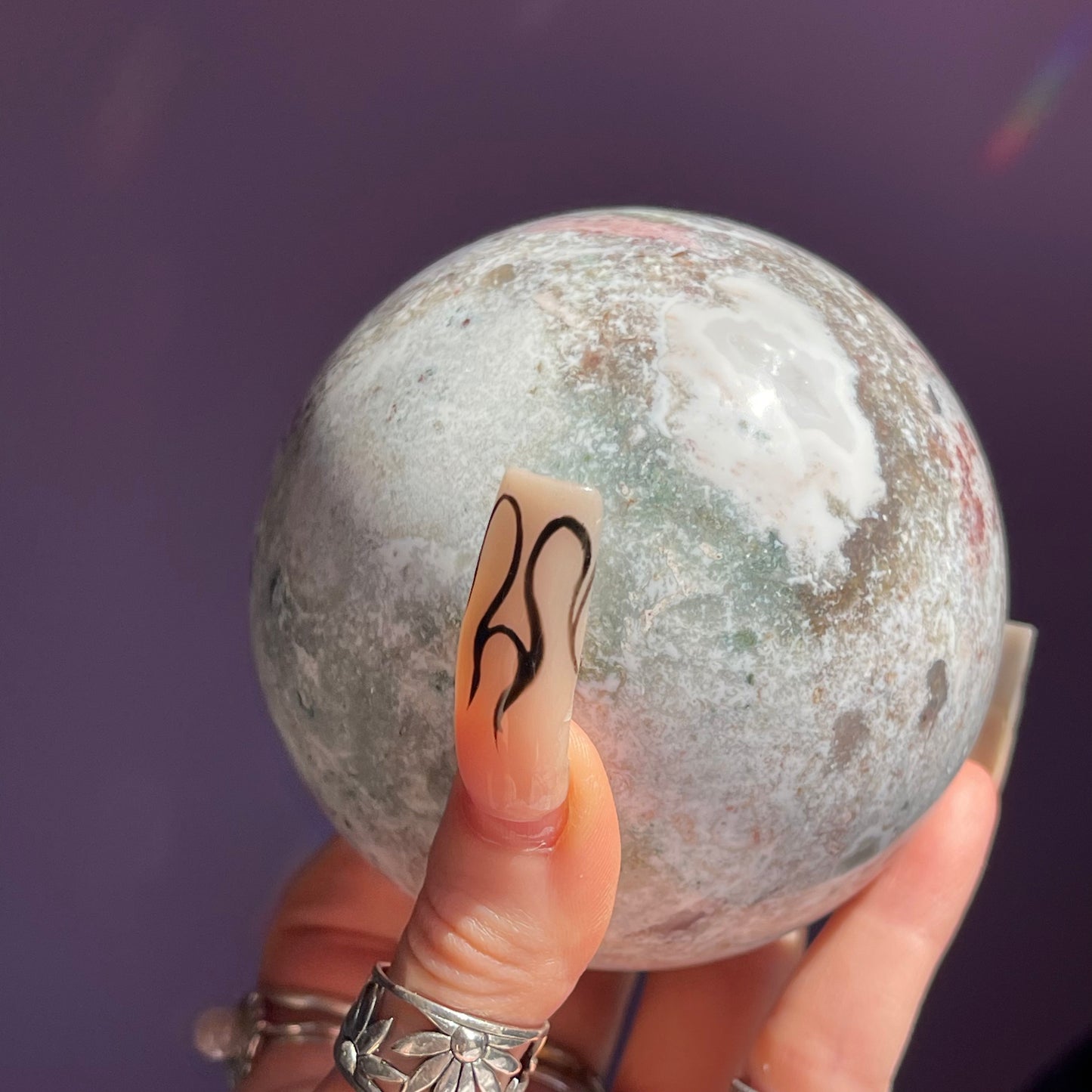 sea jasper sphere A 0.810kg