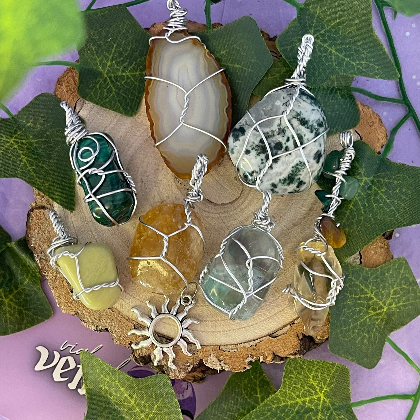 dark side of the moon wire wrap pendants