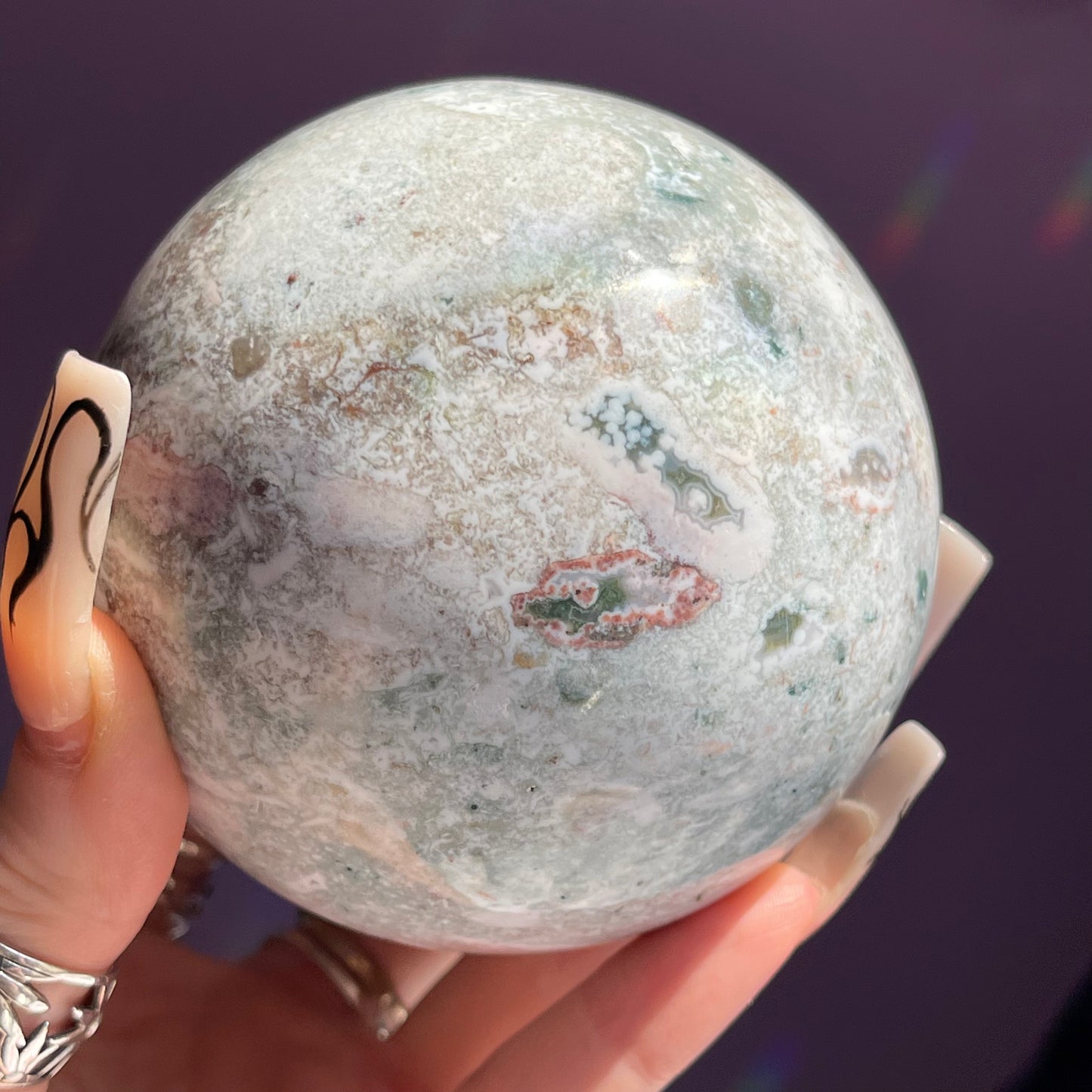 sea jasper sphere A 0.810kg