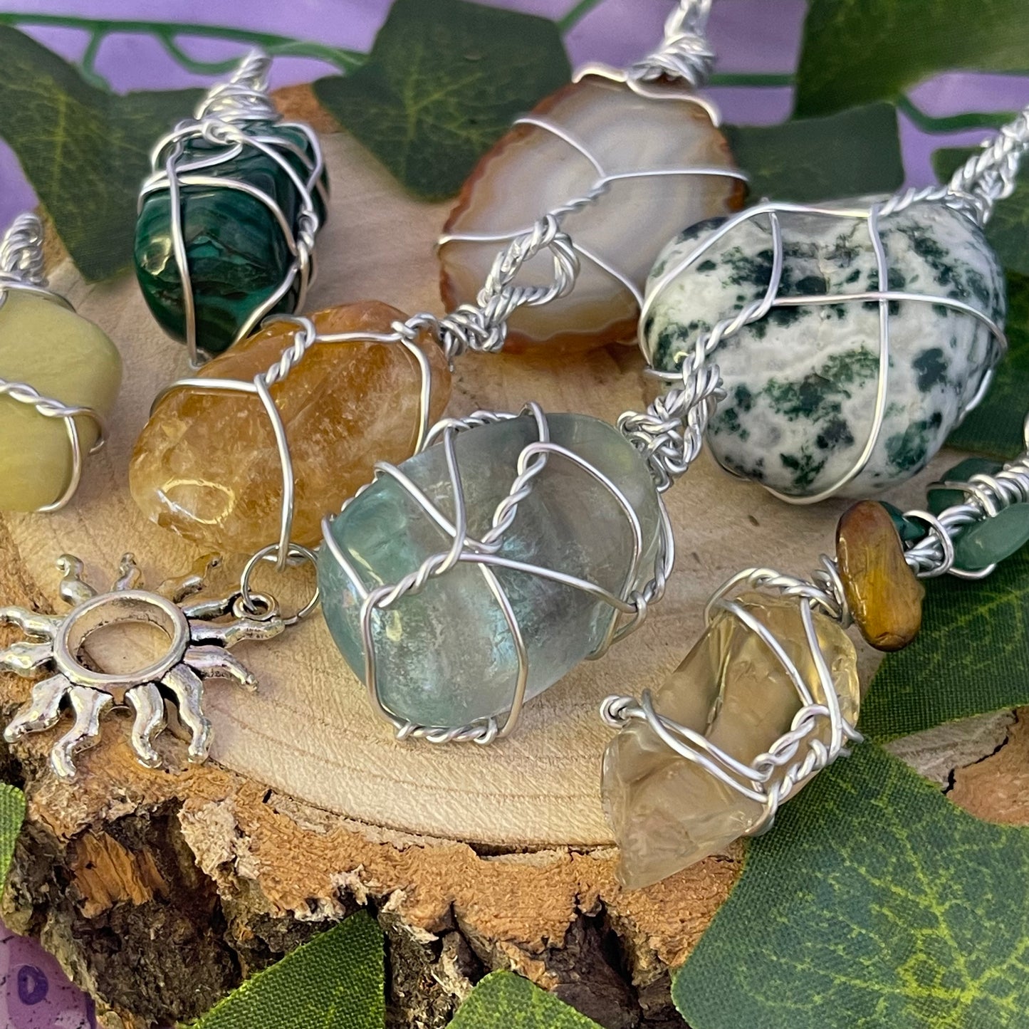 dark side of the moon wire wrap pendants
