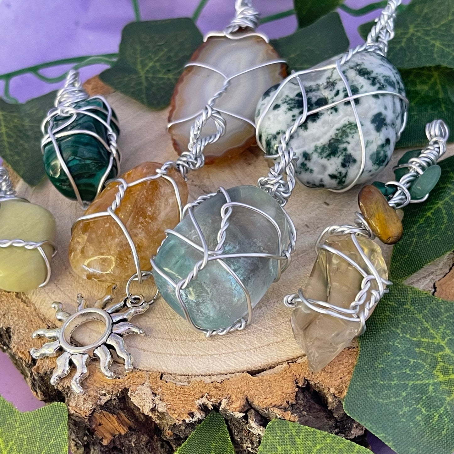dark side of the moon wire wrap pendants
