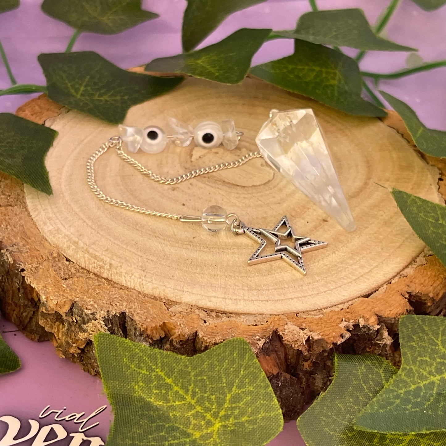 clear quartz pendulum