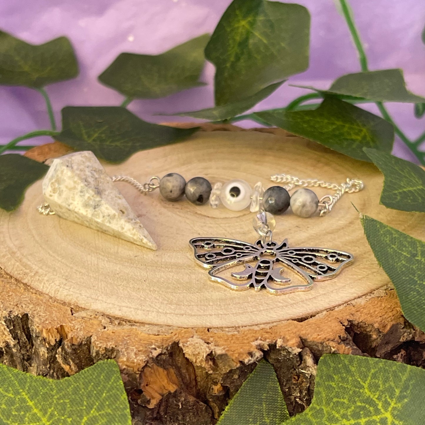 dendritic agate pendulum