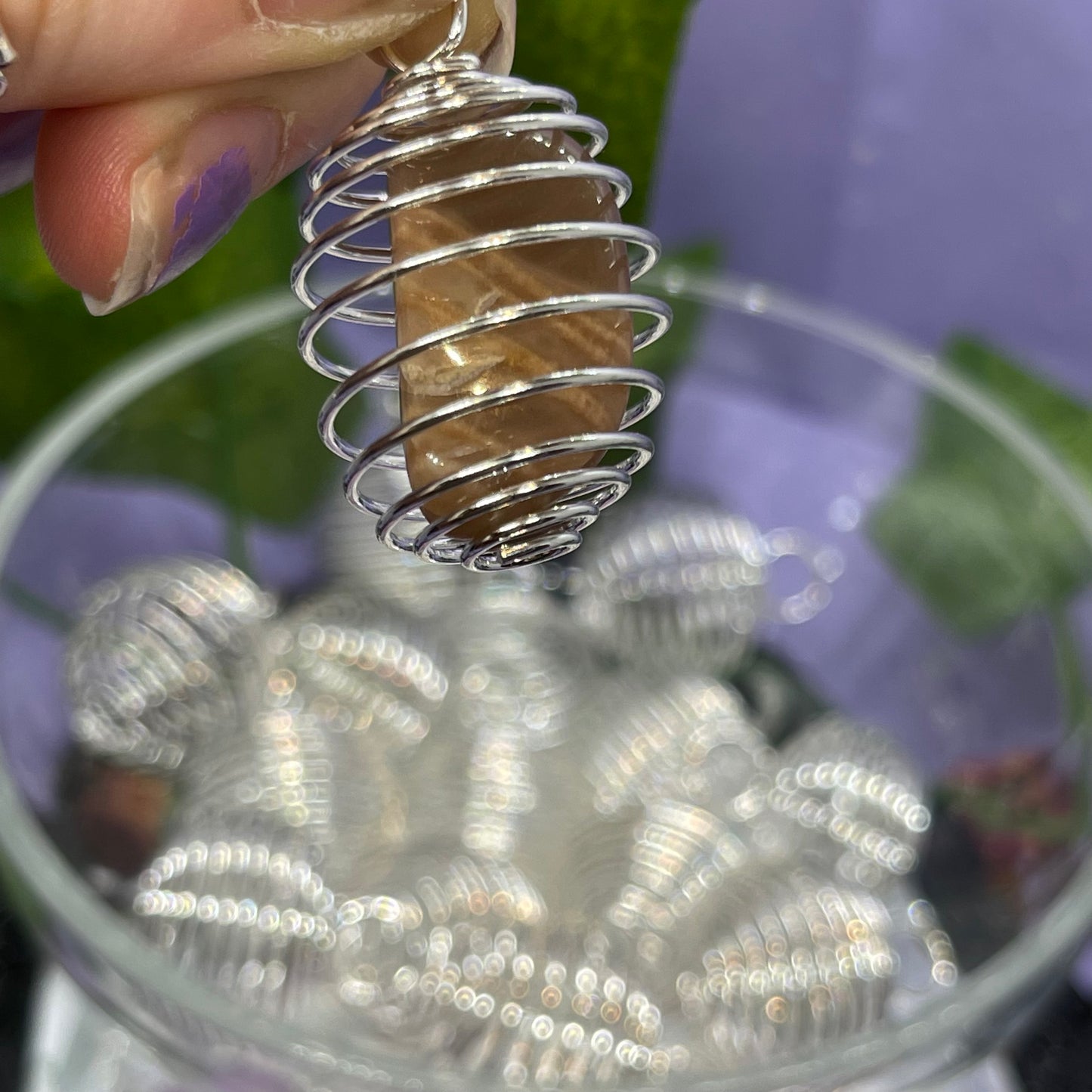 Spiral cage pendant (medium)