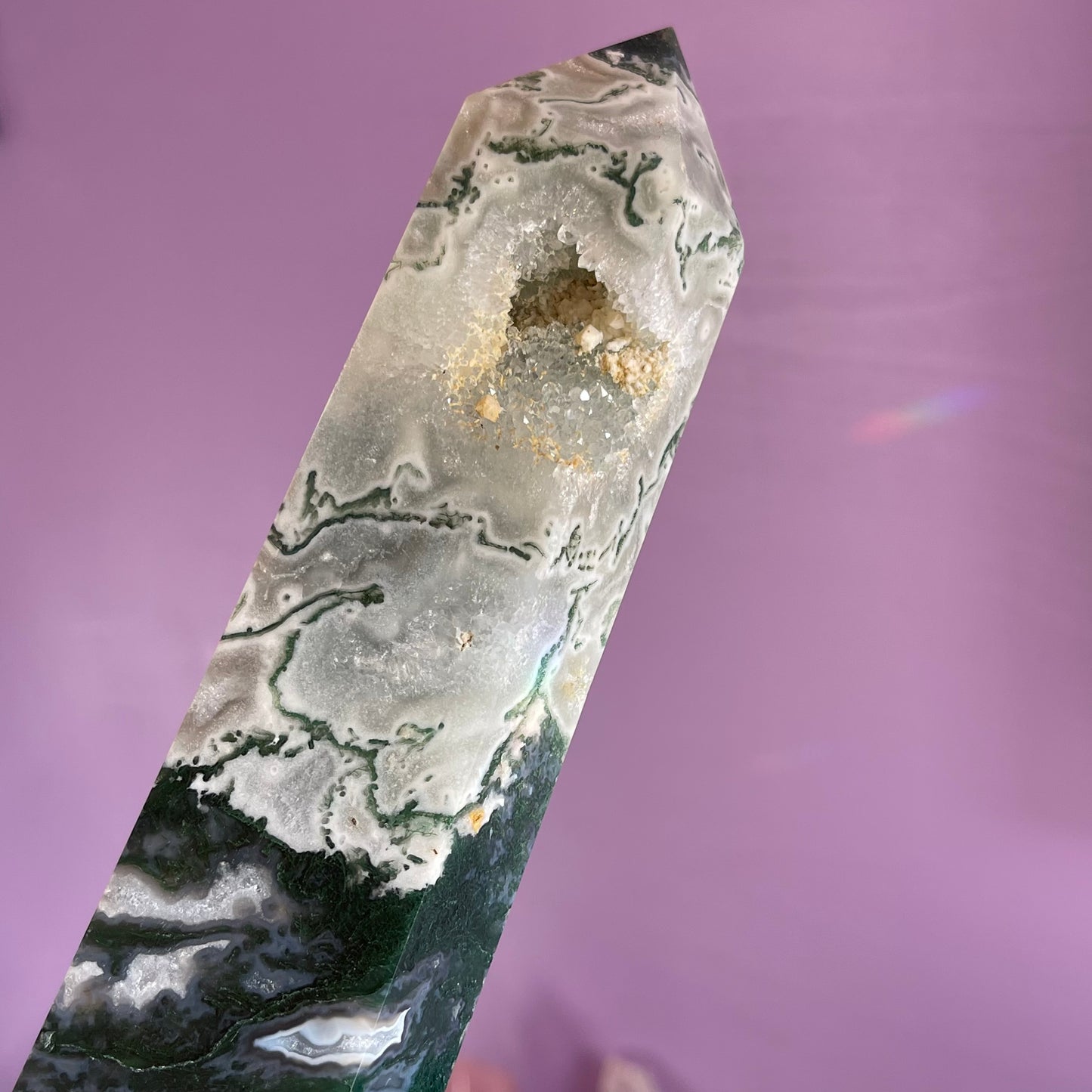 moss agate tower 1.16kg