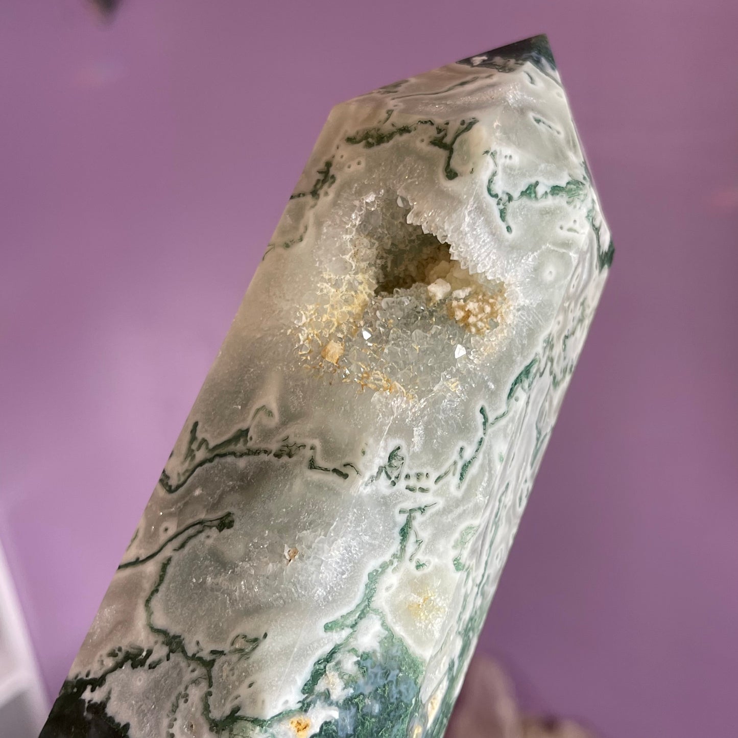moss agate tower 1.16kg