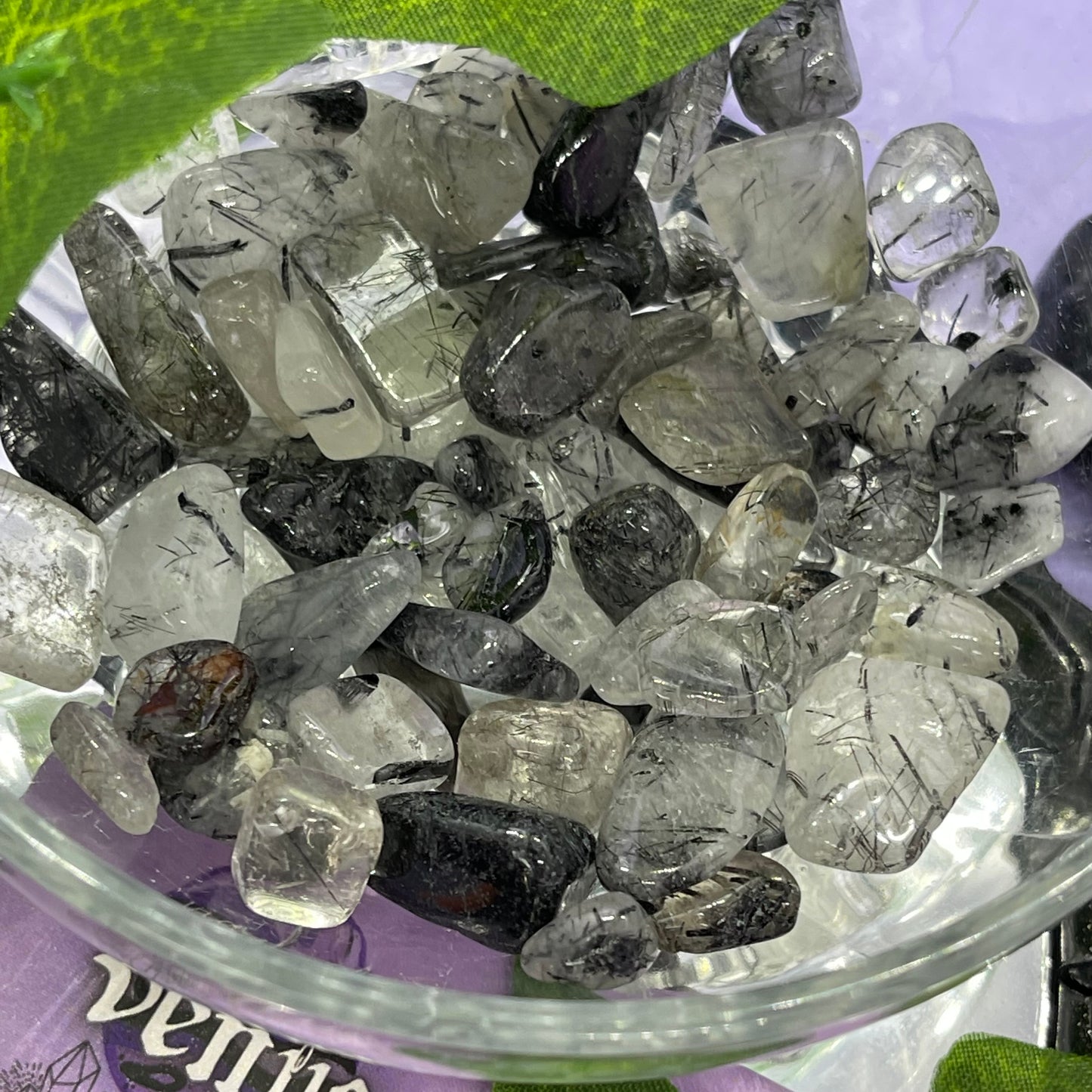 tourmalinated quartz tumble mini (2-5pcs)