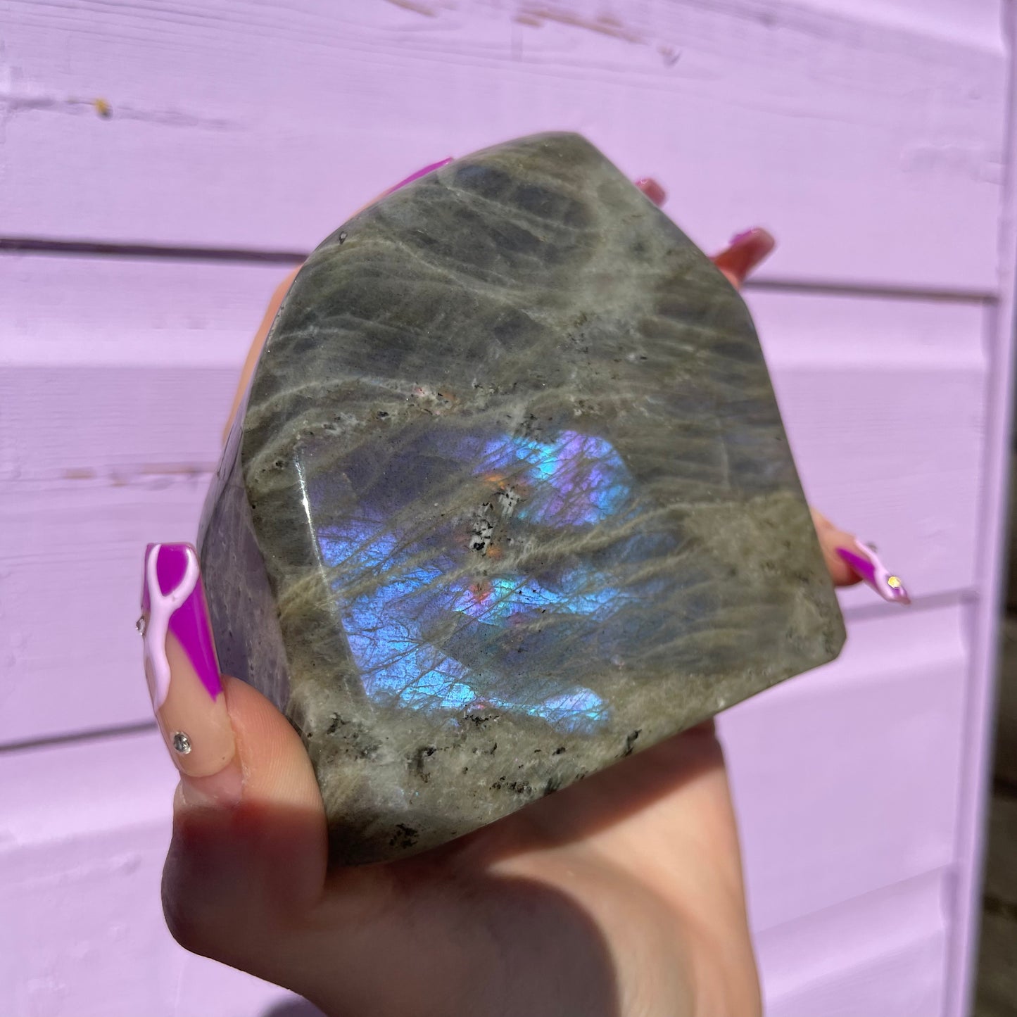 1.53LB labradorite freeform— amazing flash of all colours