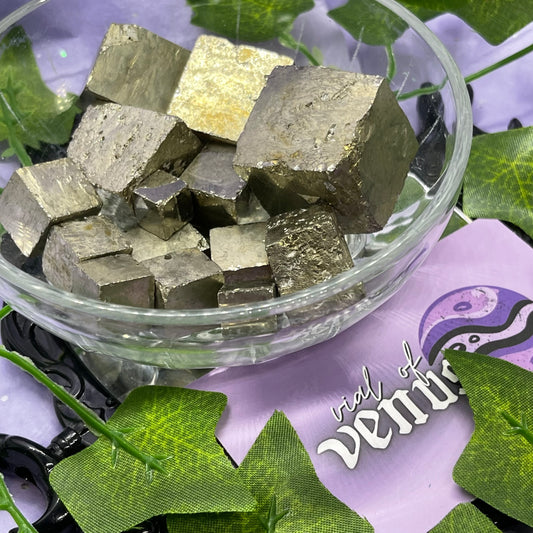pyrite cube carving