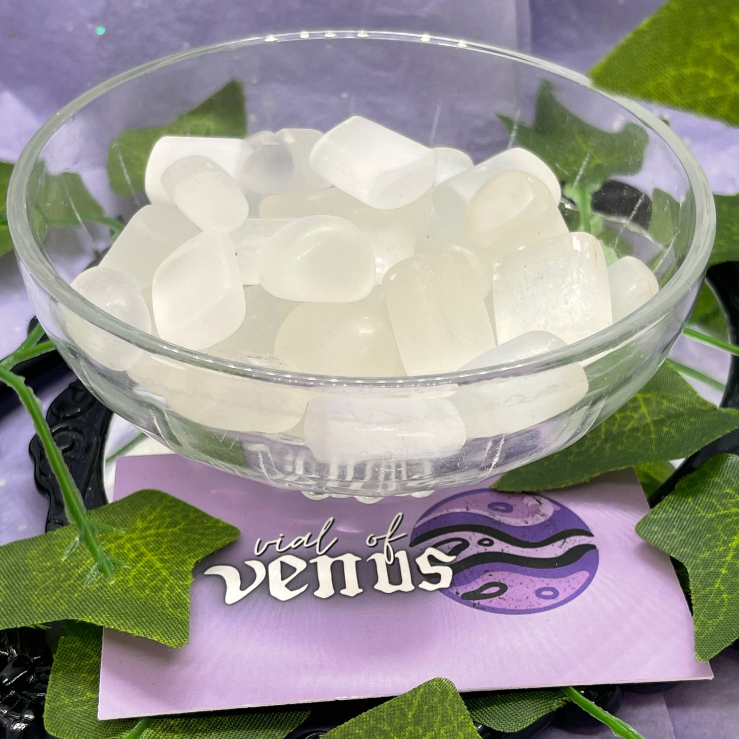 satin spar selenite tumble mini