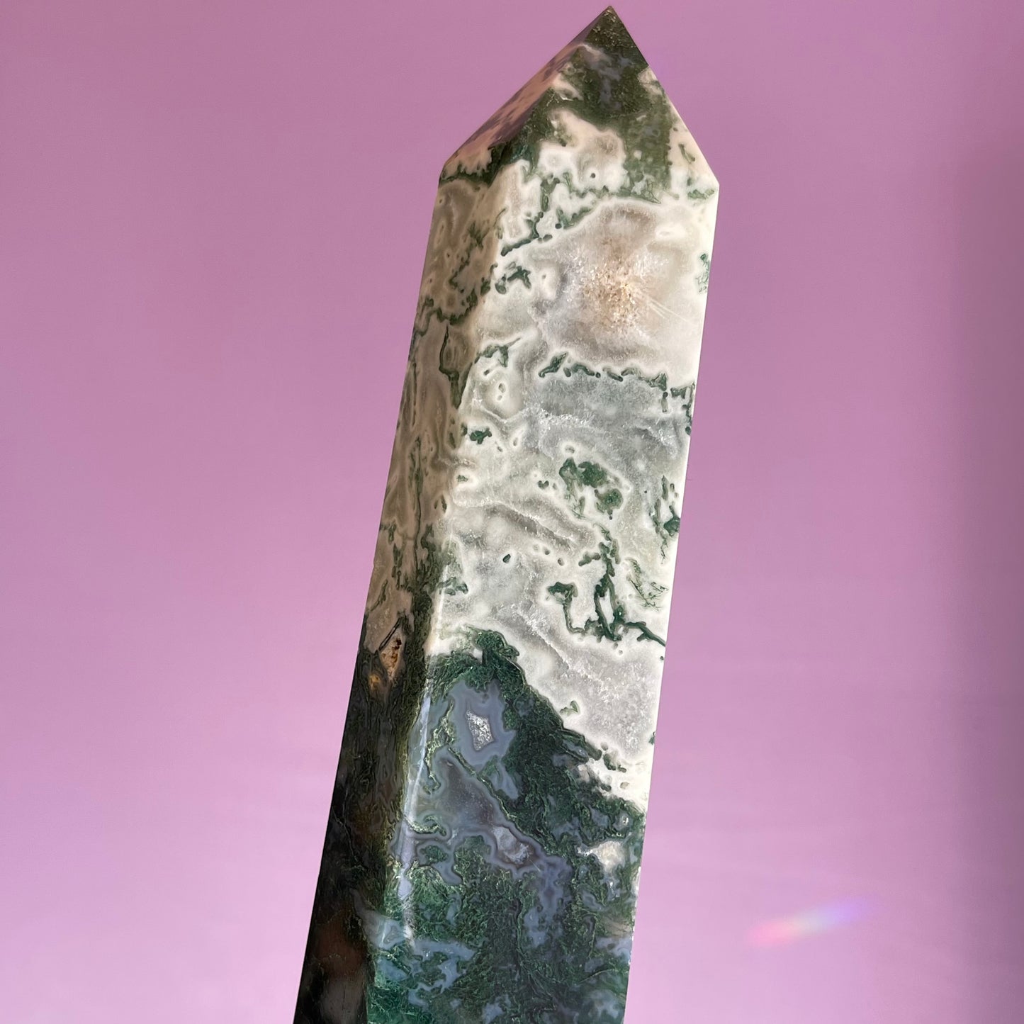 moss agate tower 1.16kg