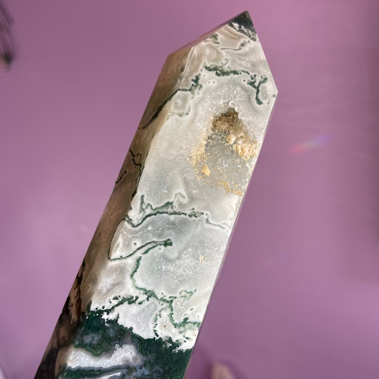 moss agate tower 1.16kg