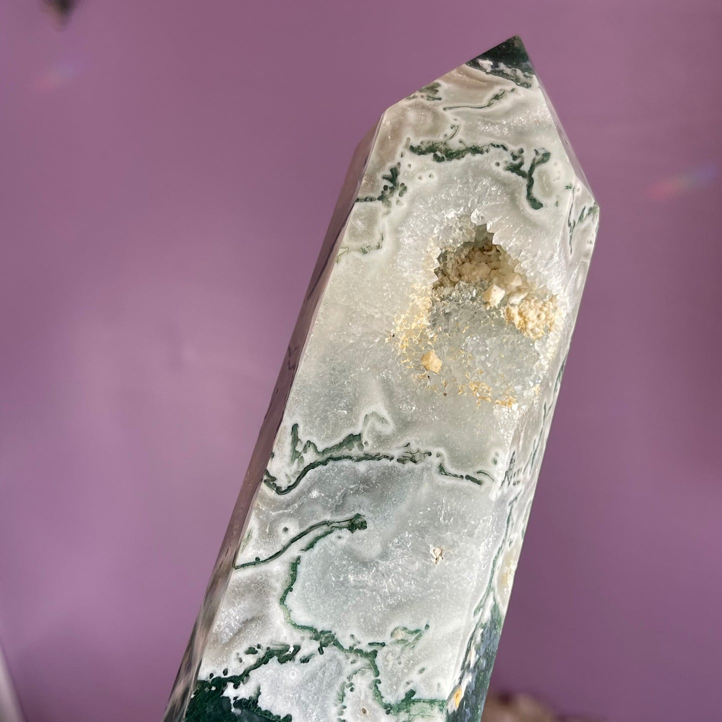 moss agate tower 1.16kg