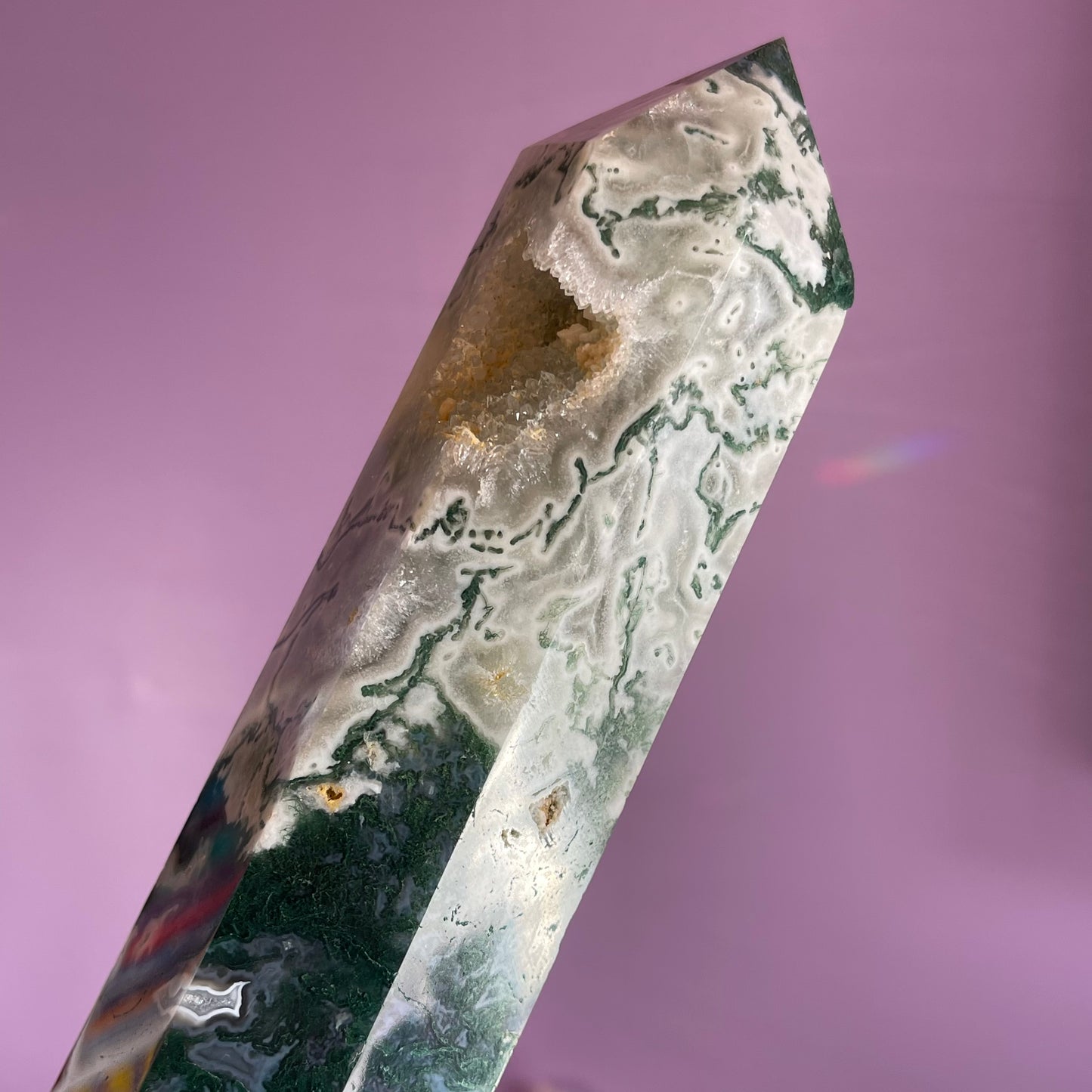 moss agate tower 1.16kg