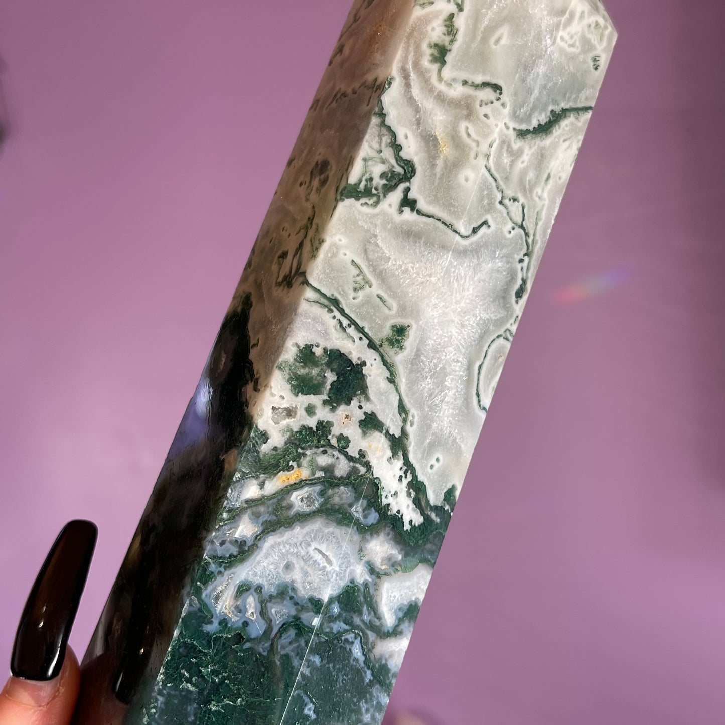 moss agate tower 1.16kg