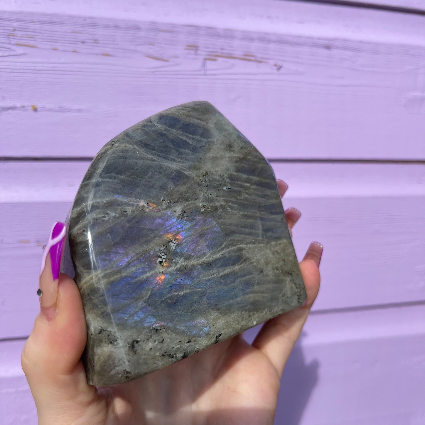 1.53LB labradorite freeform— amazing flash of all colours