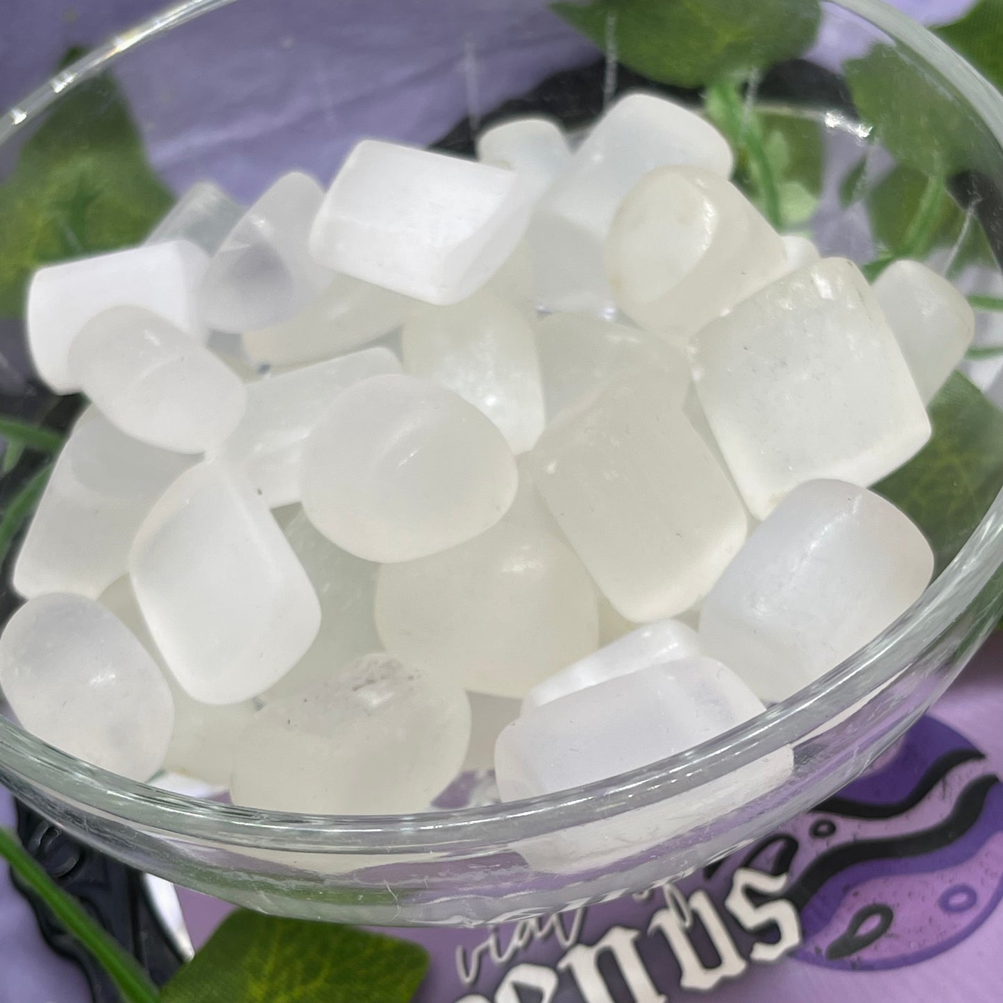 satin spar selenite tumble mini