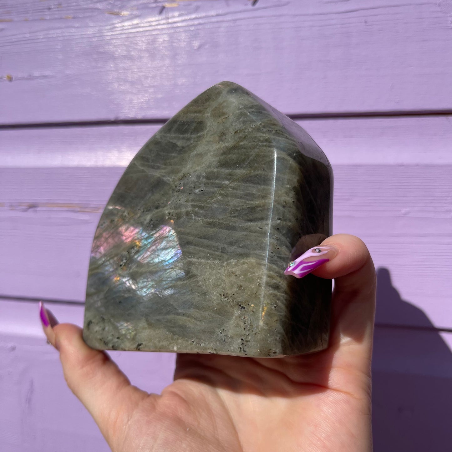 1.53LB labradorite freeform— amazing flash of all colours